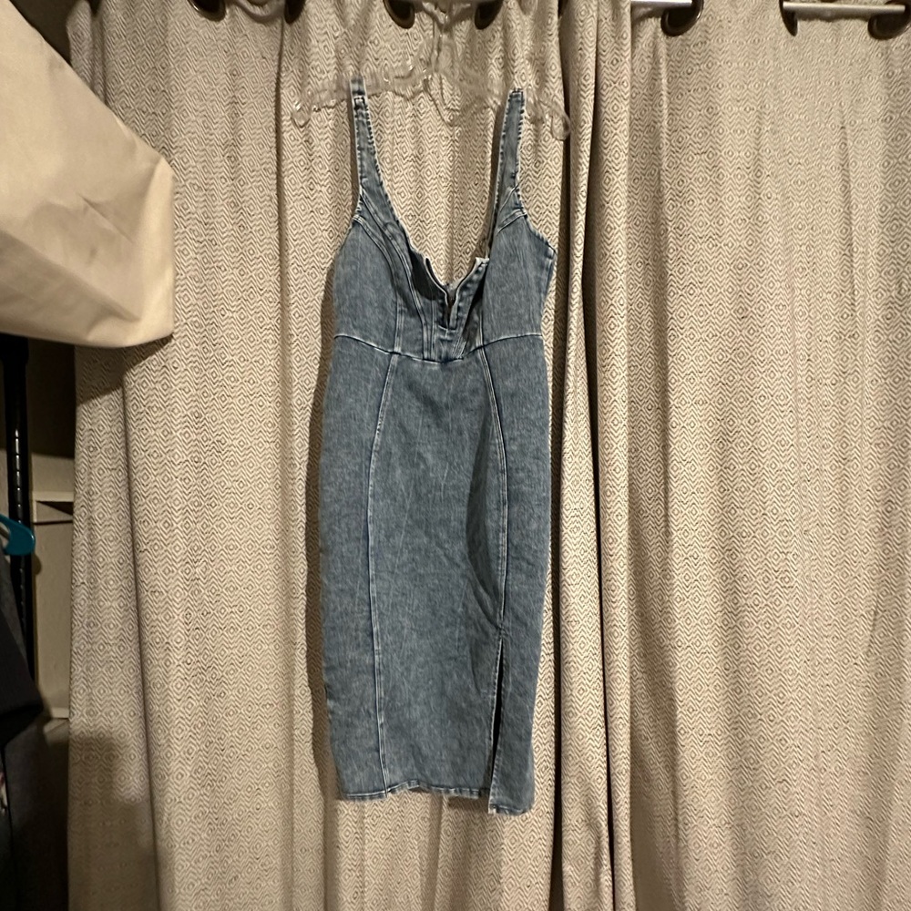 Height of fashion denim dress